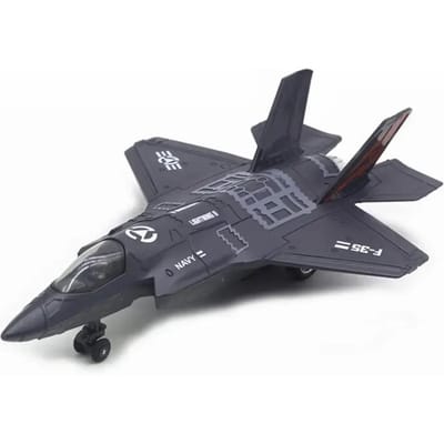 Legering Grote Terugtrekking F-35 Gevechtsvliegtuig Model Muziek LED Vliegtuig Speelgoed Cadeau