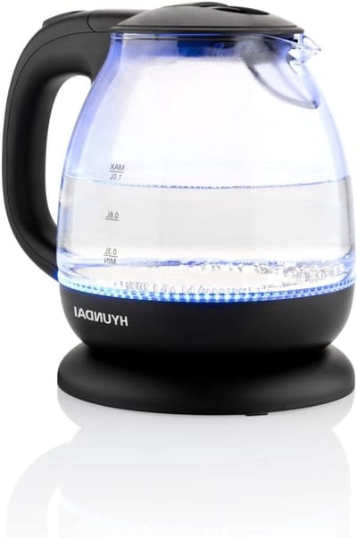Glazen Waterkoker - Elektrische Ketel - Snel Water Koken - Met LED Verlichting - 1 Liter - Zwart