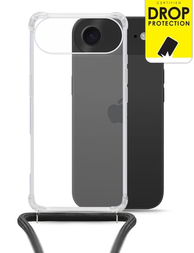 My Style Doorzichtig Telefoonhoesje geschikt voor Apple iPhone Air Flexibel TPU | My Style Loop Hoesje met koord | Doorzichtig Hoesje iPhone Air - Transparant