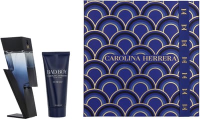 Set Carolina Herrera: Bad Boy Cobalt Elixir, Eau De Parfum, Voor Mannen, 100 ml + Bad Boy Cobalt, Verfrissend, Douchegel, Voor Alle Huidtypen, 100 ml