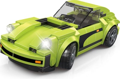 Bricker 911 - Porsche look - groen - race auto - compatibel met lego - auto - Super car