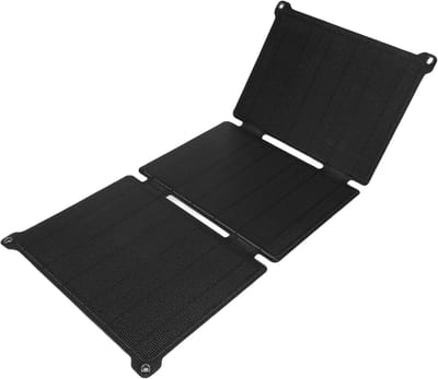 Zonnelader - Zonnepaneel Oplader - Outdoor Opladen - 30W Snel Laden - 28x21x3 cm - Zwart