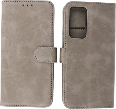 Xioami Mi 12 Hoesje - Book Case Telefoonhoesje - Kaarthouder Portemonnee Hoesje - Wallet Cases - Grijs