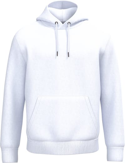 Native Spirit Ecologische uniseks sweater met capuchon NS401 - White - M