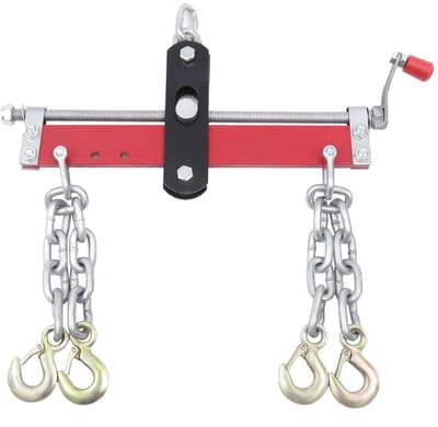Kettingtakel motorbalancer - Motorbrug standaard - Motoronderhoud reparatie - Zware lasten stabiel - 900 kg capaciteit - Rood zilver