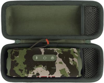 Duurzame Hard Case voor Waterdichte Portable Speaker - Geschikt voor JBL Flip 7/6/5/4 in Army Green