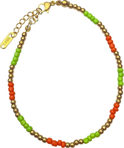 Fjesta© Kruikenstad armband kraaltjes – Premium RVS – Goud