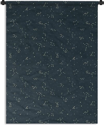 Wandkleed - Wanddoek - Sterren - Hemel - Patroon - 150x200 cm - Wandtapijt