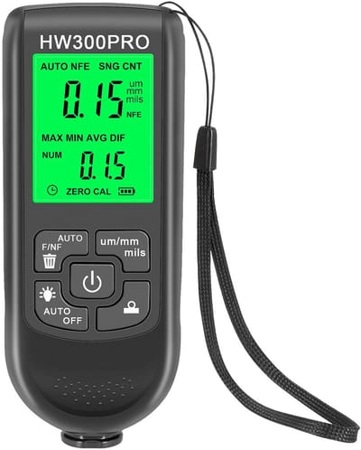 GELLDG Digitale laagdikte meter - Lakdikte meter - Ultranauwkeurige sonde - Geschikt voor het meten van laagdikte in de automobielindustrie - Batterijloos - Zwart