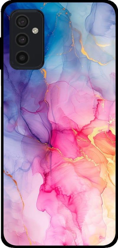 Smartphonica Telefoonhoesje Geschikt voor Samsung Galaxy M52 5G met marmer opdruk - TPU backcover case marble design - Regenboog geschikt voor Samsung Galaxy M52 5G