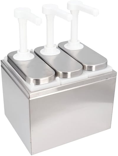 Dailygoody - Sauce Dispenser - RVS - Handige Pomp met 1L Capaciteit - Voor Sauzen en Dressings - Gebruiksvriendelijk - Keukenaccessoire - Zilverkleuri