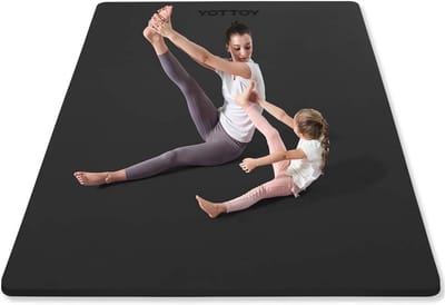Extra brede antislip yogamat voor pilates en fitness (75 x 52 inch)