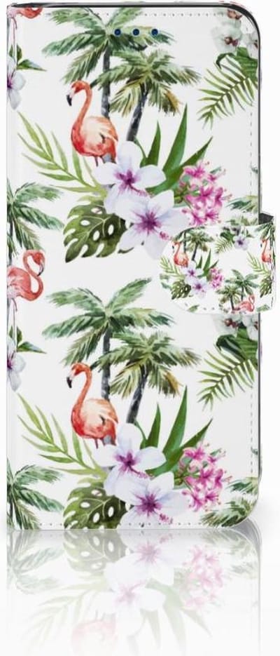 Samsung Galaxy S8 Telefoonhoesje met Pasjes Flamingo Palms