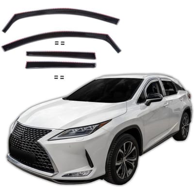 Lucht deflectoren - Lexus RX 4 (2016-2022) - 4 stuks - Zwart getint - Aerodynamisch, eenvoudige montage