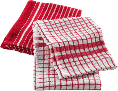 Wicotex - Handdoek voor de keuken - Keukenhanddoeken 2 stuks - Afmeting 50x50cm - Kleur Rood