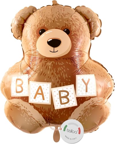 XXL Folieballon Teddybeer voor Geboorte en Babyshower