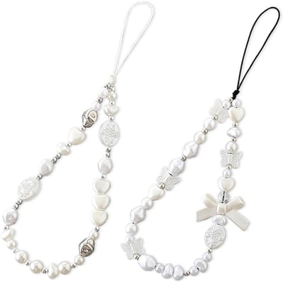 Dailygoods- Handlussen 2 Stuks - Telefoonkoord - Telefoonketting - Hanger - Universeel - Compatibel met alle telefoonhoesjes