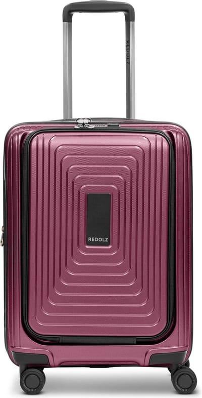 REDOLZ trolley met laptopvak Essentials 14 Trolley ( Exp. With Front Pocket ) Aubergine Metallic paars 54cm
