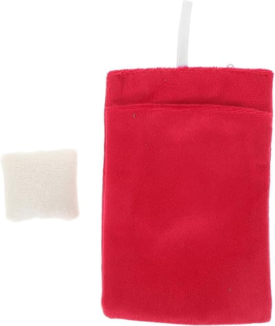 Poppenslaapzak - Poppenhuis Decoratie - Poppen Aankleden - Zacht Stof Materiaal - 12 x 7.5 cm - Rood