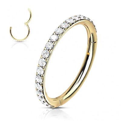 Piercing PVD high quality single CNC 1.2x8 - goud - LMPiercings
