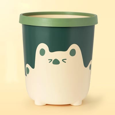 Poubelle Corbeille Poubelle de Recyclage Motif Ours Mignon Grande Capacité pour Salle de Bain Chambre Cuisine S jaune