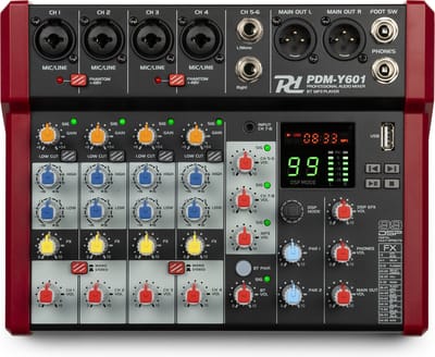 Power Dynamics PDM-Y601 mixer - 6 kanaals mengpaneel met Bluetooth