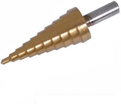 Titanium gecoate HSS trappenboor 12-28 mm voor precisiewerk