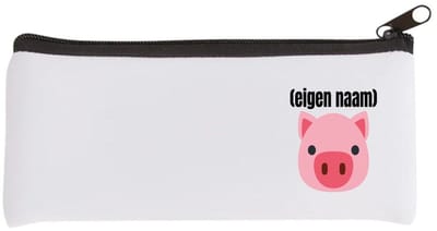 Akyol - varkenskop met eigen naam Etui - Varken - boeren/varken liefhebbers - iemand die houdt van varkens - verjaardag - cadeau - kado - geschenk - 20 bij 9 cm