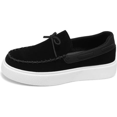 Mode Dikke Plateau Suède Instappers Heren Leer Casual Schoenen Heren Instappers Slip-On Herenschoenen Moccasins Heren Platte Schoenen Rijschoenen 41 zwart