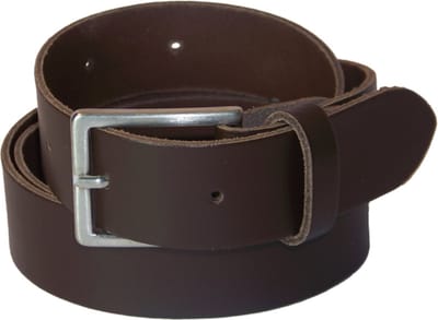 Extra lange 100% leren Riem 3 cm. breed, taillemaat 125 cm. Donkerbruin.