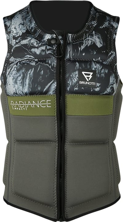 Brunotti Radiance Uni Wake Impact Vest - Impactvest voor Wakeboarden en Wingen - Full Padded Neopreen - Green - XS