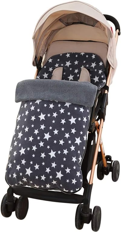 Kinderwagen voetenzak - Baby deken - Warmte en comfort - Verstelbare gordelgaten - 40 x 90 cm - Zwart