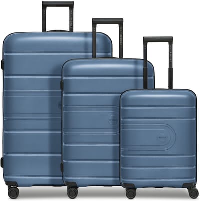 Redolz Essentials 11 4 wielen Kofferset 3-delig met uitbreidingsplooi - Harde bagage - TSA slot - cool blue