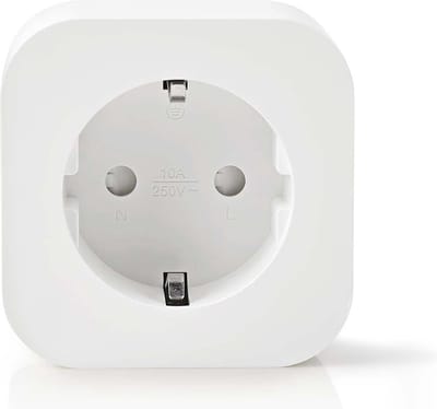 Nedis SmartLife Slimme Stekker - Wi-Fi - 2500 W - Randaarde stekker / Type F (CEE 7/7) - -10 - 45 °C - Android / IOS - Wit - 1 Stuks