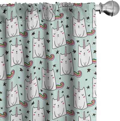 ABAKUHAUS Kattengordijnen – Feline Regenboogstaart – 2x75x225 cm