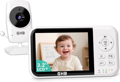 Babyfoon met Camera 3,2 Inch HD – Nachtzicht – Twee-Richtingsgesprek – 2100mAh – VOX Modus – Temperatuurmeter – 300m Bereik – Voor Baby & Huisdier