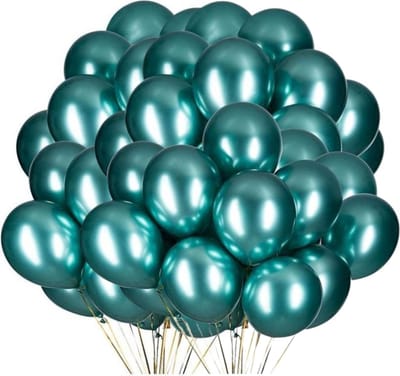 Joya Party® 50 x Metallic Ballonnen Groen | Green | 30 cm | Latex Ballon | Chroom | Verjaardag Versiering | Feest/Party | Ballonnen set | 50 stuks