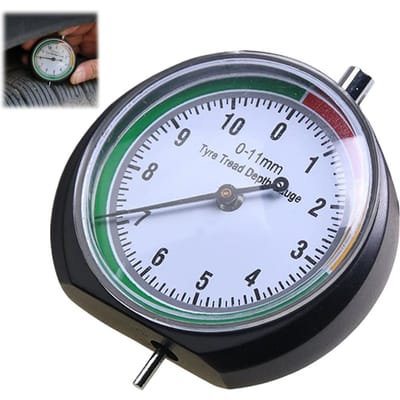 Bandenprofieldieptemeter 0-1 mm Hoge Nauwkeurigheid Banden Meetgereedschap Remblok Slijtage Detector Opbergtas Auto Accessoires zwart