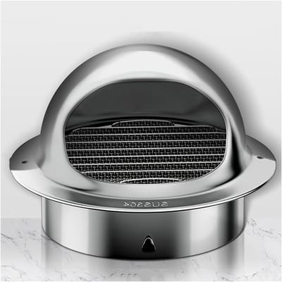 Roestvrij Staal Ventilatie - Luchtuitlaat Rooster - Ventilatie Buiten - Verdikt 304 Staal - Grote Diameter - Zilver