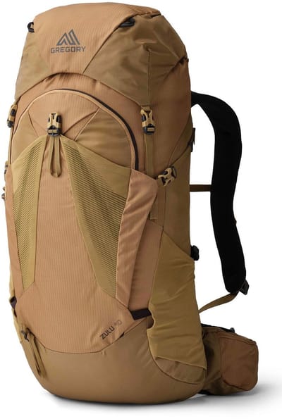 GREGORY trekkingrugzak rugzak Zulu 40 RC Backpack Desert Tan Lichtbruin