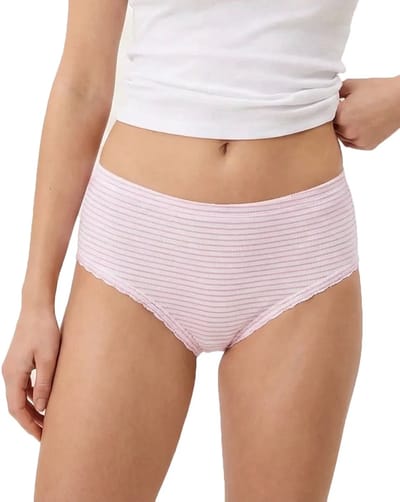 2-pak Cindy meisjes slips - Katoen - meisjes onderbroek - meisjes ondergoed - kinder ondergoed - taille slip - 116 - Rose