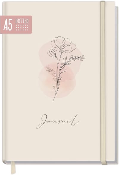Notitieboek A5+ - Journal Dagboek - Ideeën Opslaan - Duurzaam Klimaatvriendelijk - 156 Pagina's - Dainty Flower