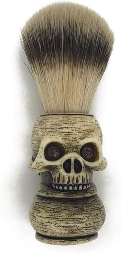 Handgemaakte Badger Scheerkwast met Hars Handvat in Schattig Skull Design voor Luxe Scheerervaring met Scheermes of Scheermesje