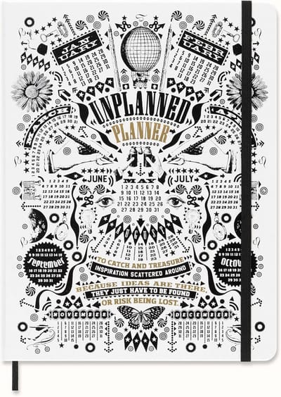 Ongeplande Weekplanner Extra Groot (19x26cm) met Harde Kaft en Elastiek - Ongedateerd Notitieboek