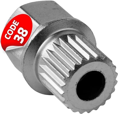 SW-Stahl 02381L-9 Wielslotadapter 38 | Geschikt voor BMW | Gereedschap voor het verwijderen van wielsloten | Wielslotverwijderaar | Wielslottrekker | Wielslotsleutel