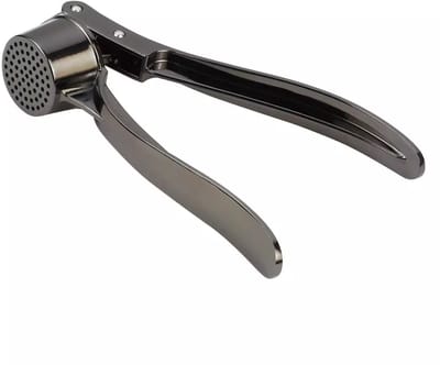 Kinghoff Knoflookpers - Grafietkleurig, RVS Staal, Ergonomisch Design - Gemakkelijk en Hygiënisch Keukengereedschap