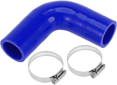 Dailygoods- Koelmiddelslang 32 mm - Siliconen Slang - 90 mm Lengte - 90 Graden - Blauw - Hoge Temperatuur Bestendig - Siliconenslang