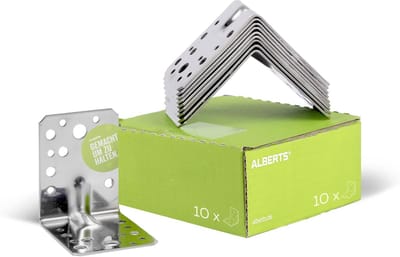 Extra Sterk Hoekanker met Rib Roestvrij Staal 90x90x65 mm voor Houtverbindingen
