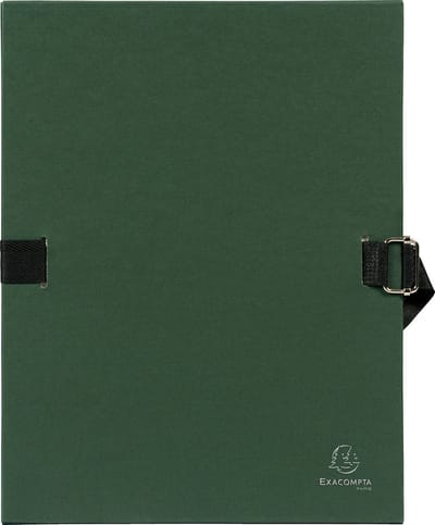 Exacompta 10x Map met uitrekbare in gekleurde canvas - 24x32 cm - Lichtgroen - 723E