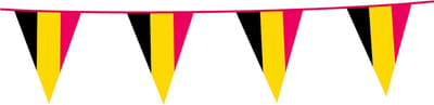 Wefiesta - Vlaggenlijn PE België - 10 meter - 20 x 30 cm - WK voetbal 2026 - WK voetbal versiering - WK voetbal outfit - Nederland WK